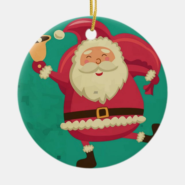 Dancing Santa Ornament (Front)