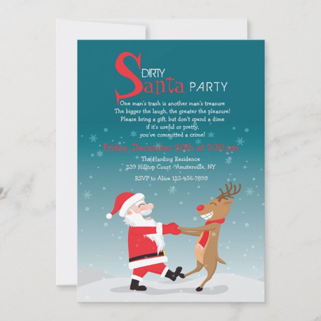 Dancing Santa Party Invitation (Front)