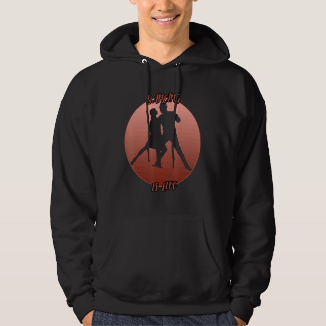 Dancing Shadow In A Red Circle Hoodie (Front)