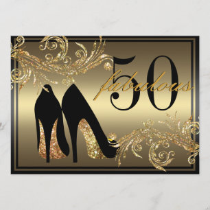 Dancing Shoes - Fabulous 50th Birthday Invitation