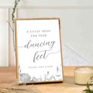 Dancing Shoes Flip Flop Sign Minimal Modern Boho Invitation