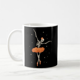 Dancing Skeleton Ballerina Ballet Dance Halloween Coffee Mug
