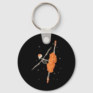 Dancing Skeleton Ballerina Ballet Dance Halloween  Key Ring
