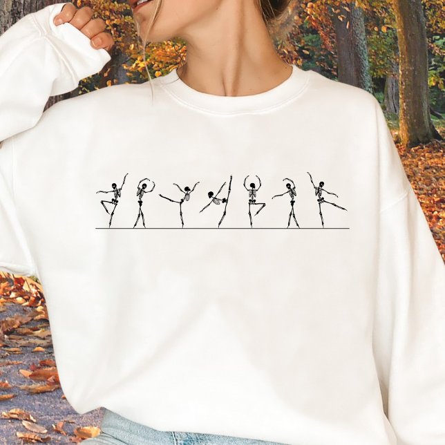 Dancing Skeleton Ballerinas Ballet Sweatshirt (Creator Uploaded)