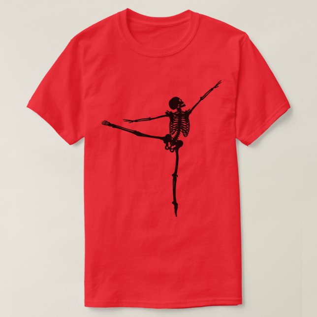 Dancing Skeleton - Ballet Dance T-Shirt (Design Front)