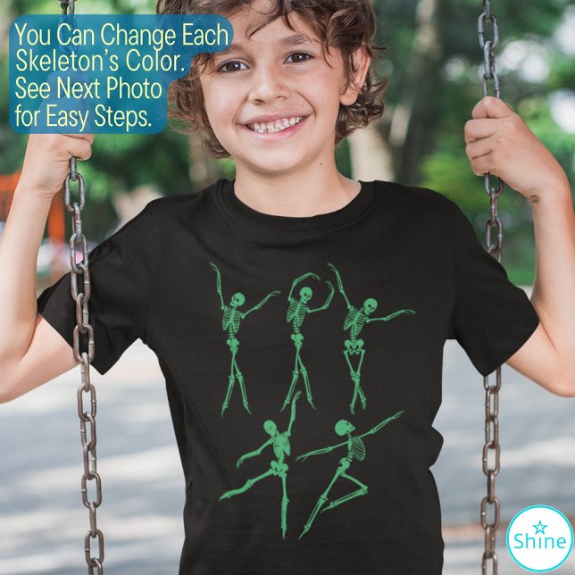 Dancing skeleton ballet dancer green funny spooky T-Shirt (Creator Uploaded)