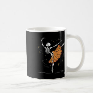 Dancing Skeleton Byllerina Byllet Dance Halloween Coffee Mug
