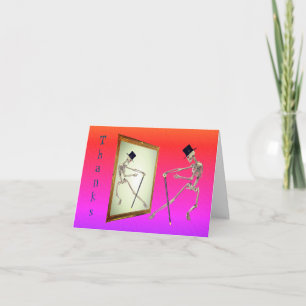 Dancing Skeleton Cute Thank You Card