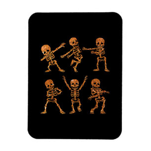 Dancing Skeleton Dabbing Skeletons Dance Gift Magnet