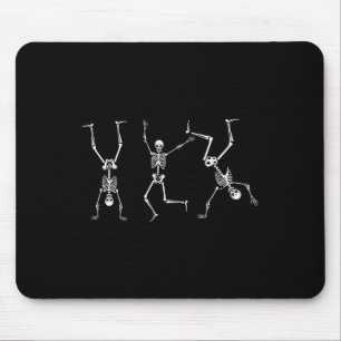 Dancing Skeleton Dance Challenge Halloween Scary S Mouse Pad