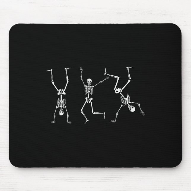Dancing Skeleton Dance Challenge Halloween Scary S Mouse Pad (Front)