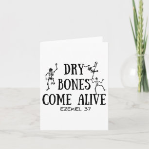 Dancing Skeleton Dry Bones Come Alive Bible Verse  Card