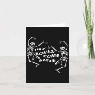 Dancing Skeleton Dry Bones Come Alive Bible Verse  Card