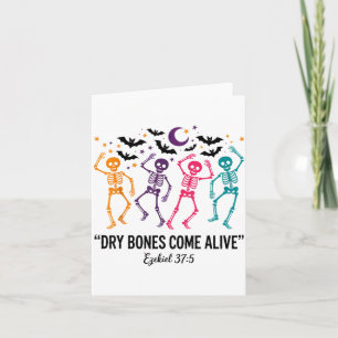 Dancing Skeleton Dry Bones Come Alive Christian Ha Card