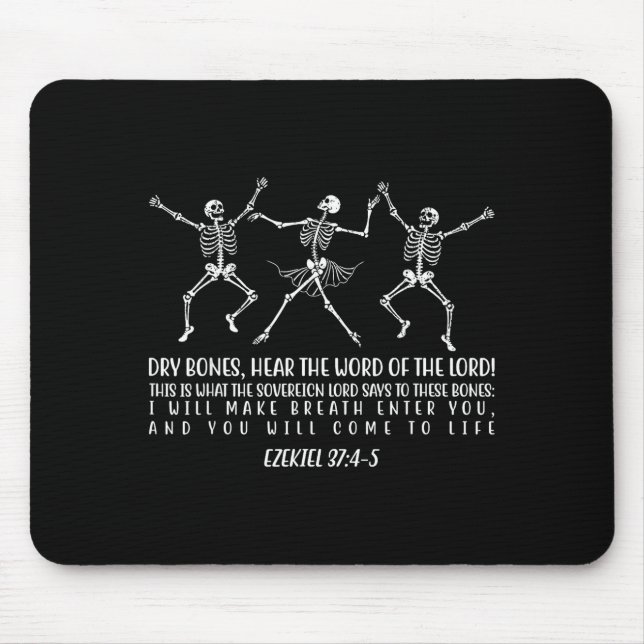 Dancing Skeleton Dry Bones Come Alive Christian Ha Mouse Pad (Front)