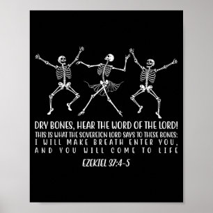 Dancing Skeleton Dry Bones Come Alive Christian Ha Poster
