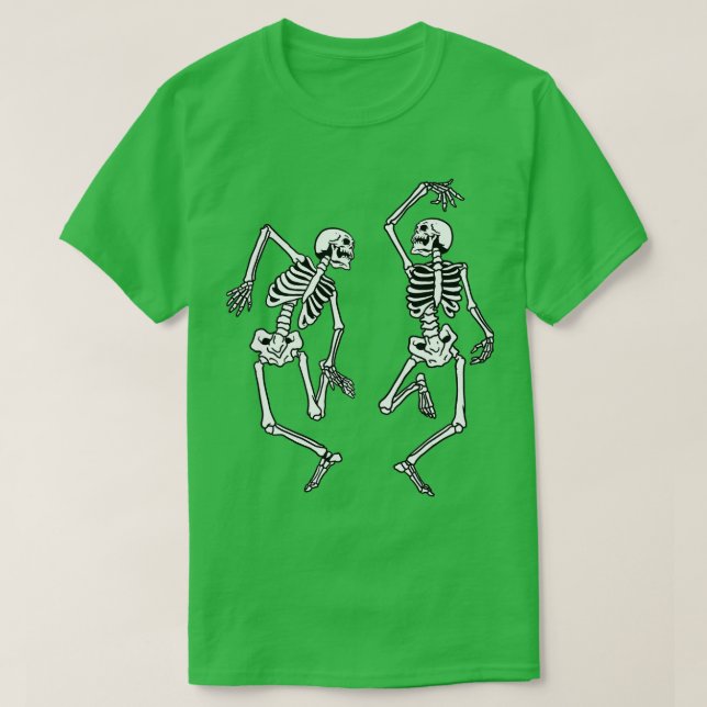 Dancing Skeleton Gothic Goth Spooky Womens Hallowe T-Shirt (Design Front)
