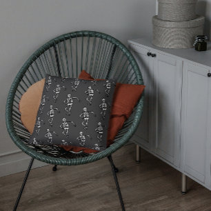 Dancing Skeleton Halloween Cushion