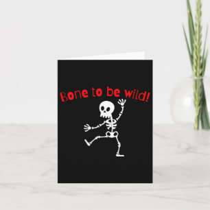 Dancing Skeleton Halloween Funny Bone Wild Card