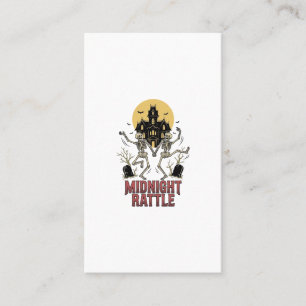 Dancing Skeleton Halloween Haunted Manor Vintage G Business Card