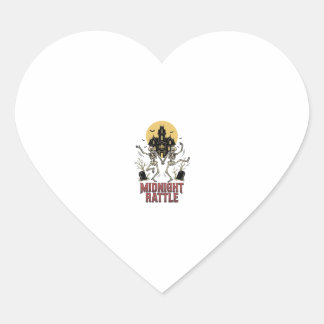 Dancing Skeleton Halloween Haunted Manor Vintage G Heart Sticker