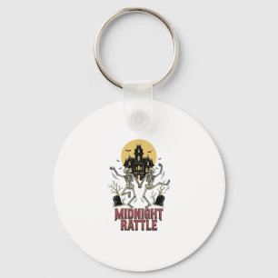 Dancing Skeleton Halloween Haunted Manor Vintage G Key Ring