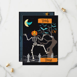 Dancing Skeleton Halloween Invitation 