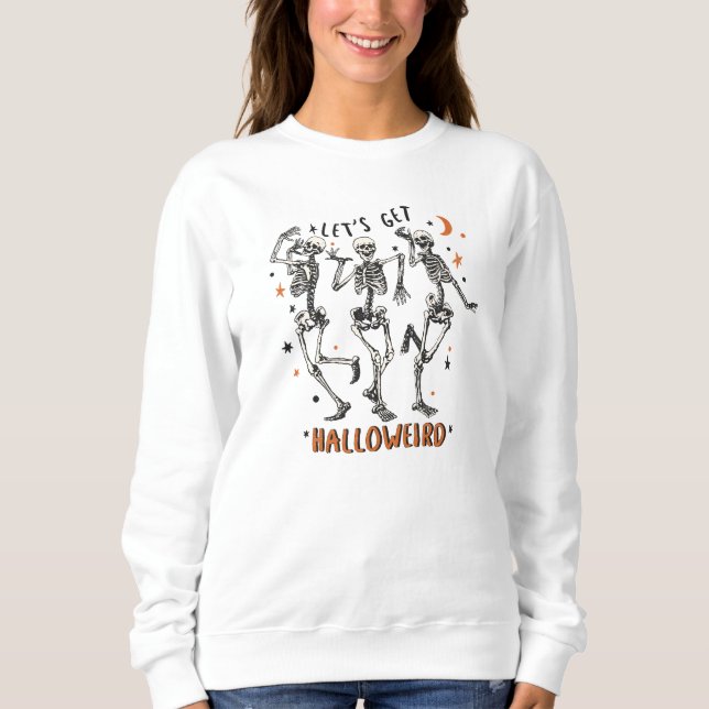Dancing Skeleton Halloween  Sweatshirt (Front)