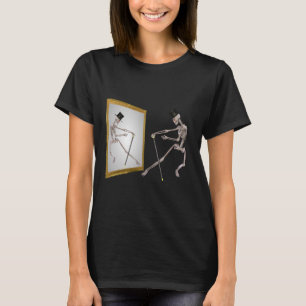 Dancing Skeleton In Mirror Funny T-Shirt