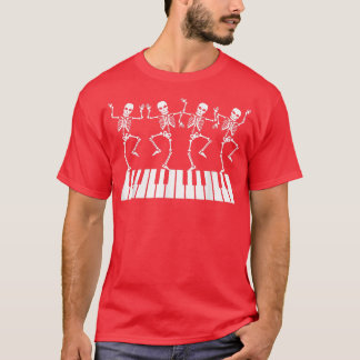 Dancing Skeleton in Piano T T-Shirt