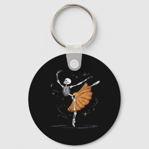 Dancing Skeleton Llerina Llet Dance Halloween  Key Ring