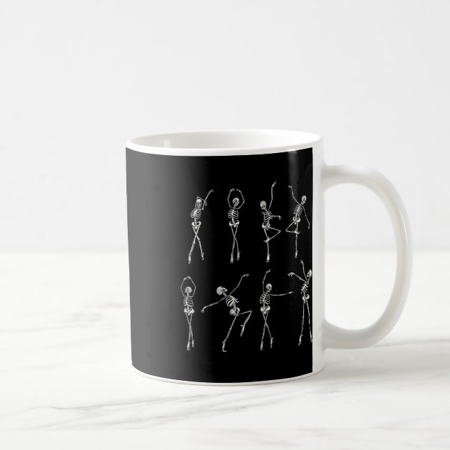 Dancing Skeleton Llerinas Halloween Costume Llet G Coffee Mug (Right)