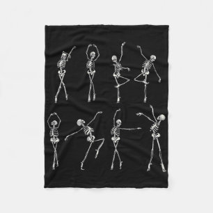 Dancing Skeleton Llerinas Halloween Costume Llet G Fleece Blanket
