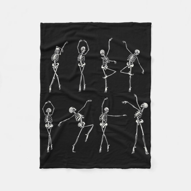Dancing Skeleton Llerinas Halloween Costume Llet G Fleece Blanket (Front)