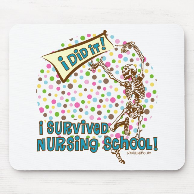 Dancing Skeleton Nursing School Survivor Mouse Pad (Front)