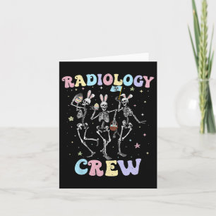 Dancing Skeleton Radiology Crew Easter Day Rad Tec Card