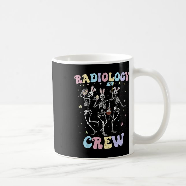 Dancing Skeleton Radiology Crew Easter Day Rad Tec Coffee Mug (Right)