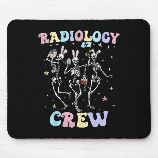 Dancing Skeleton Radiology Crew Easter Day Rad Tec Mouse Pad (Front)