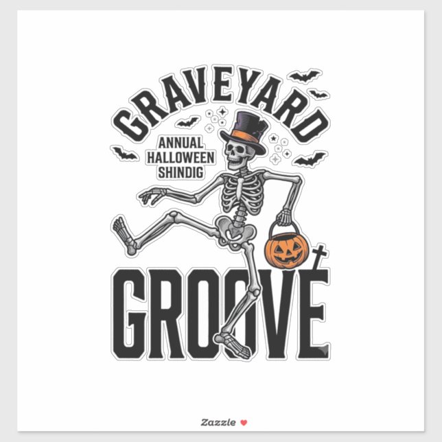 Dancing Skeleton Shirt with Pumpkin Vintage Hallow (Sheet)