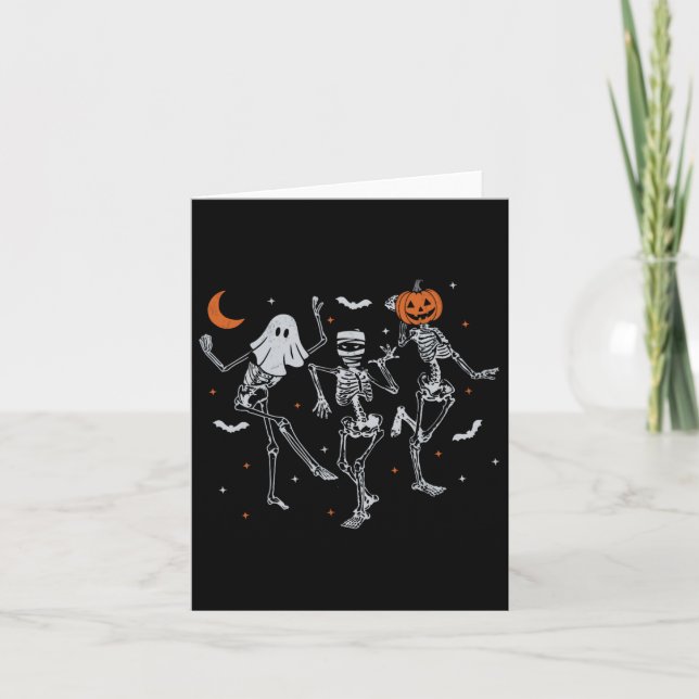 Dancing Skeleton Spooky Season  Card (Front)