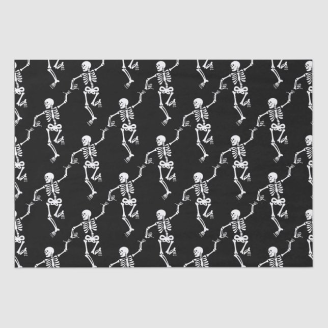 Dancing Skeleton Tissue Paper (Front)