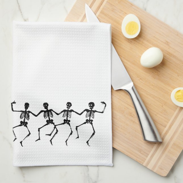 dancing skeleton towel (Quarter Fold)