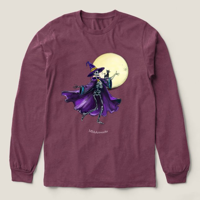 Dancing Skeleton  Tri-Blend Shirt (Design Front)