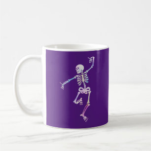 Dancing Skeleton Watercolor Coffee Mug
