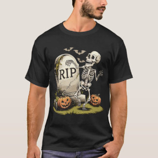 Dancing Skeleton with Gravestone T-Shirt