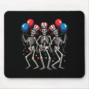 Dancing Skeletons 4th Of July Funny Independence D Mouse Pad