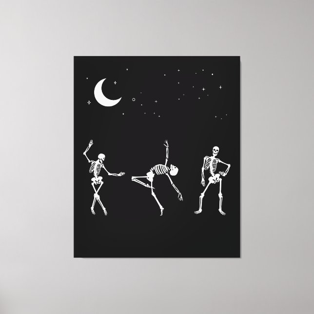 Dancing Skeletons Canvas Print (Front)