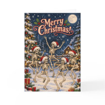 Dancing Skeletons Christmas Card | Merry Christmas