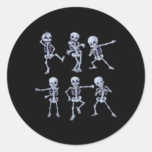 Dancing Skeletons Dabbing Skeleton Dab Boys Girls  Classic Round Sticker