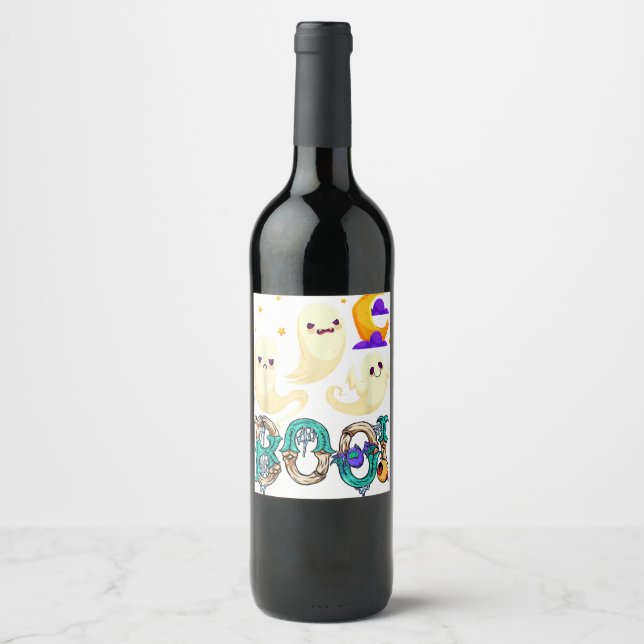 Dancing Skeletons Dance Challenge Boys Girl Kids H Wine Label (Front)